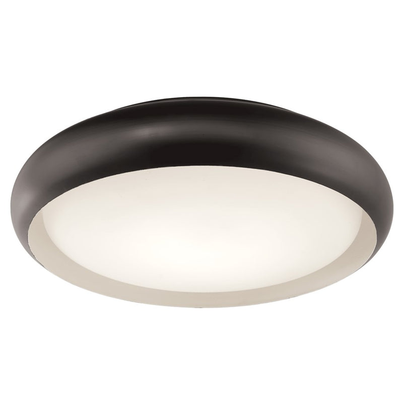 Abra Lighting Euphoria 1 Light 18" Curved Frame/Opal, Bronze