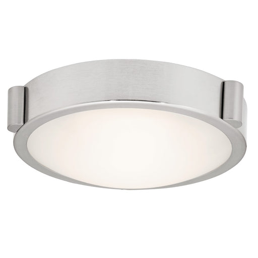 Abra Lighting Halo 1Lt 8" Frosted Flushmount, Nickel - 30064FM-BN-HALO