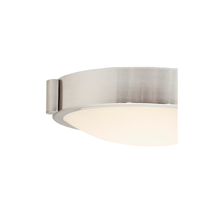 Abra Lighting Halo 1 Light 8" Frosted Flushmount, Nickel