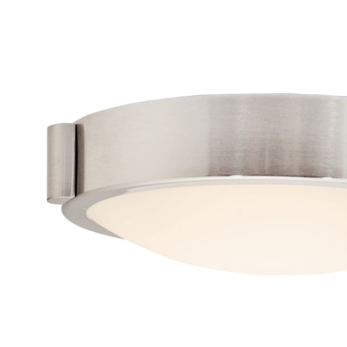 Abra Lighting Halo 1 Light 8" Frosted Flushmount, Nickel