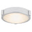 Abra Lighting Halo 1 Light 8" Frosted Flushmount, Chrome