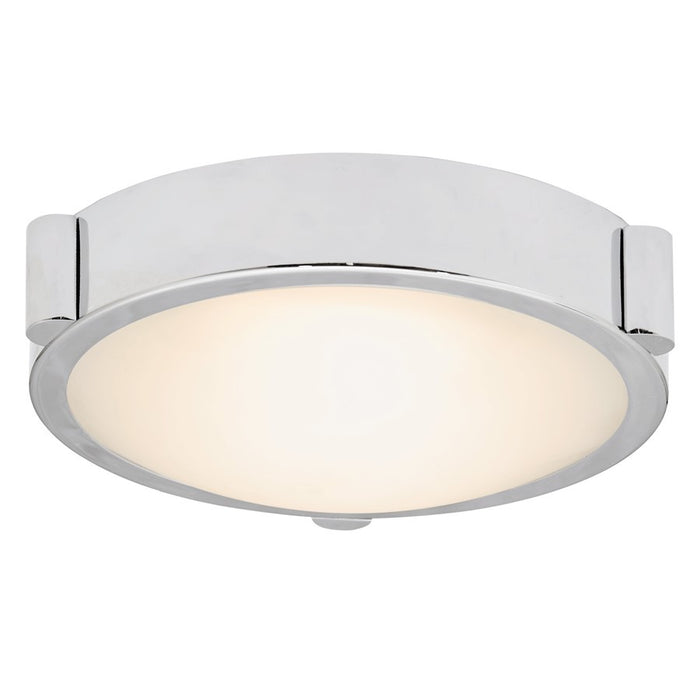 Abra Lighting Halo 1 Light 8" Frosted Flushmount, Chrome