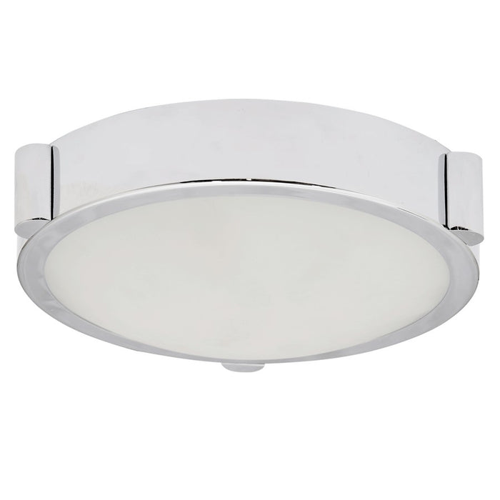 Abra Lighting Halo 1 Light 8" Frosted Flushmount, Chrome