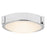 Abra Lighting Halo 1 Light 8" Frosted Flushmount, Chrome