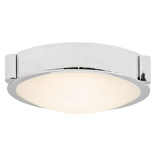 Abra Lighting Halo 1 Light 8" Frosted Flushmount, Chrome
