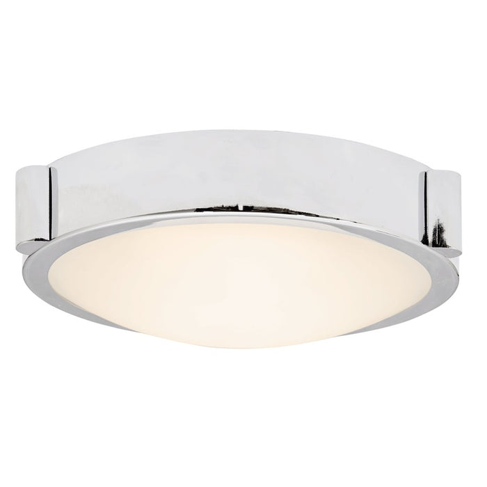 Abra Lighting Halo 1 Light 8" Frosted Flushmount, Chrome