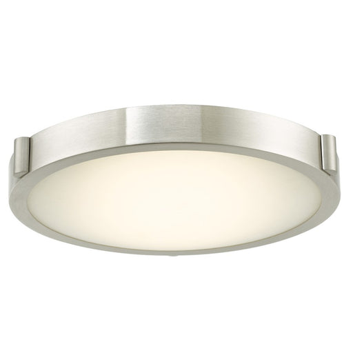 Abra Lighting Halo 1 Light 11" Frosted Flushmount, Nickel