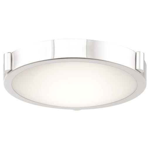 Abra Lighting Halo 1 Light 11" Frosted Flushmount, Chrome