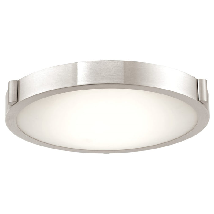 Abra Lighting Halo 1Lt 13" Frosted Flushmount, Nickel - 30066FM-BN-HALO