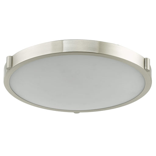 Abra Lighting Halo 1 Light 17" Frosted Flushmount, Nickel
