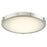 Abra Lighting Halo 1 Light 17" Frosted Flushmount, Nickel