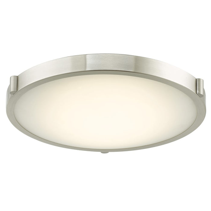 Abra Lighting Halo 1 Light 17" Frosted Flushmount, Nickel