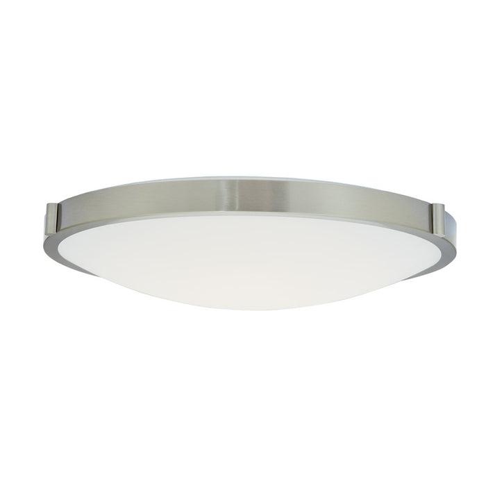 Abra Lighting Halo 1 Light 20" Frosted Flushmount, Nickel