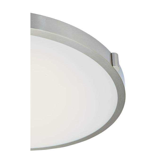 Abra Lighting Halo 1 Light 20" Frosted Flushmount, Nickel