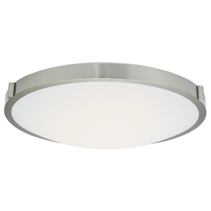 Abra Lighting Halo 1 Light 20" Frosted Flushmount, Nickel