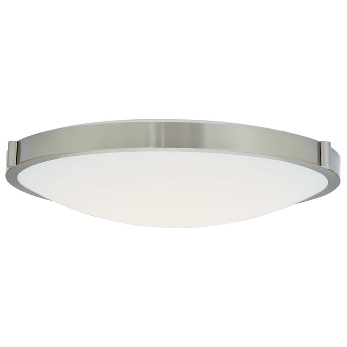Abra Lighting Halo 1 Light 20" Frosted Flushmount, Nickel