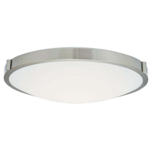 Abra Lighting Halo 1 Light 20" Frosted Flushmount, Nickel