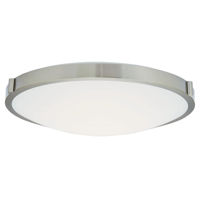 Abra Lighting Halo 1 Light 20" Frosted Flushmount, Nickel