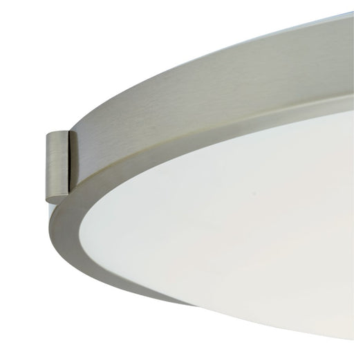 Abra Lighting Halo 1 Light 20" Frosted Flushmount, Chrome