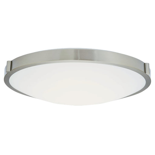 Abra Lighting Halo 1 Light 20" Frosted Flushmount, Chrome