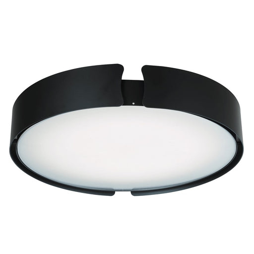 Abra Lighting Mystic 1Lt 18" Split Frame Flushmount, Black - 30070FM-BL-MYSTIC