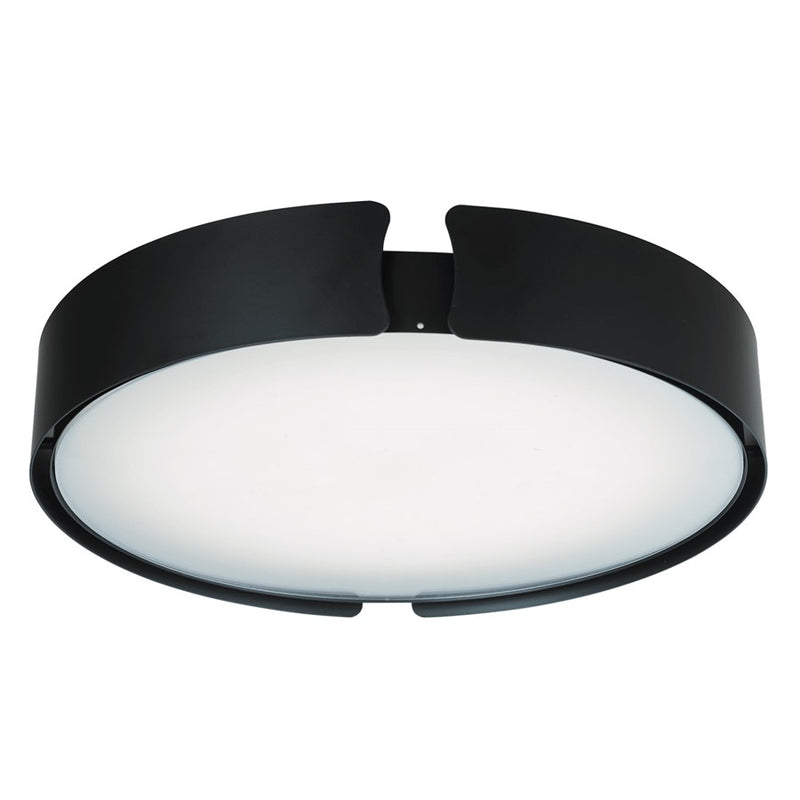 Abra Lighting Mystic 1 Light 18" Split Frame Flushmount, Black