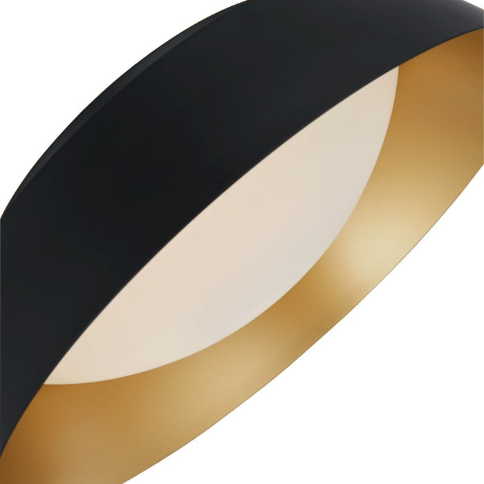 Abra Lighting Flare 1 Light 15" Flared Frame/Opal, BK/Gold