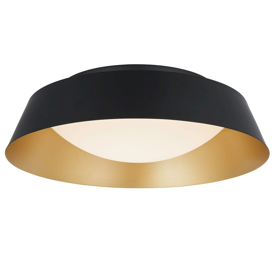 Abra Lighting Flare 1Lt 18" Flared Frame/Opal, BK/Gold - 30073FM-MB-GLD-FLARE