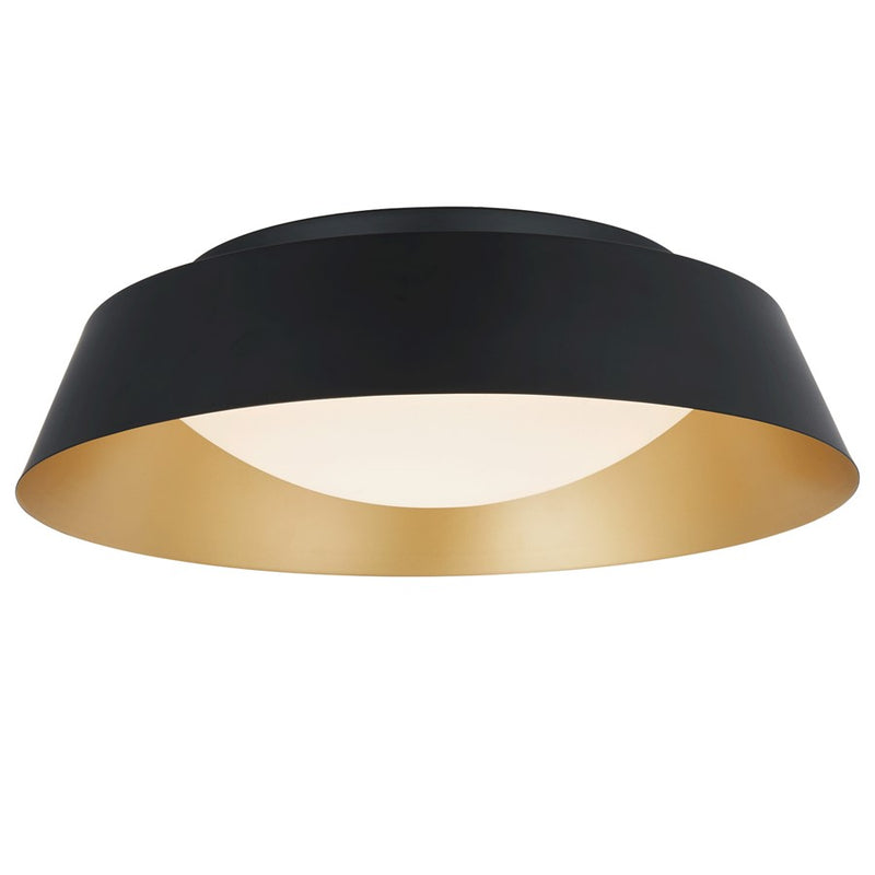 Abra Lighting Flare 1 Light 18" Flared Frame/Opal, BK/Gold