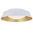 Abra Lighting Flare 1 Light 18" Flared Frame/Opal, White/Gold