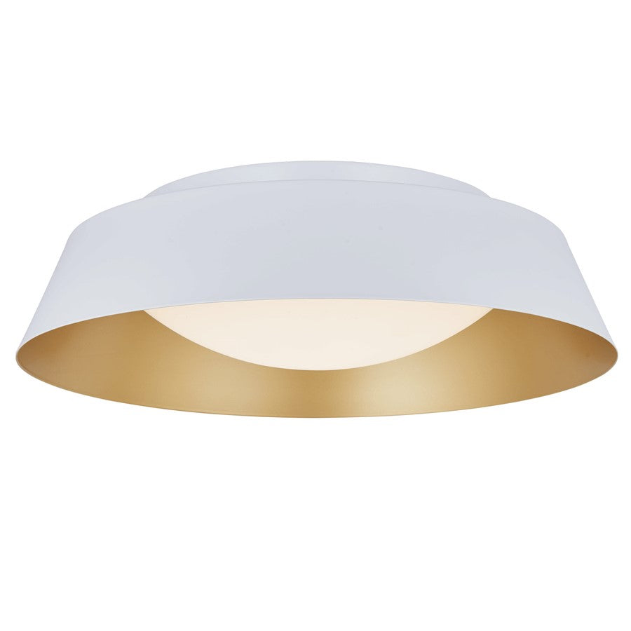 Abra Lighting Flare 1 Light 18" Flared Frame/Opal, White/Gold