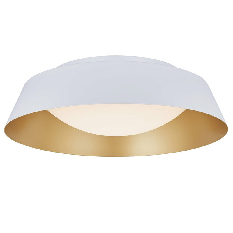 Abra Lighting Flare 1 Light 18" Flared Frame/Opal, White/Gold