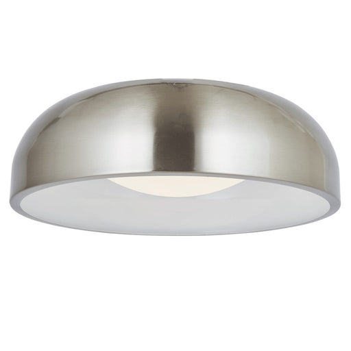 Abra Lighting Lynx 1 Light 13" Inner Curve Flushmount/Opal, Nickel