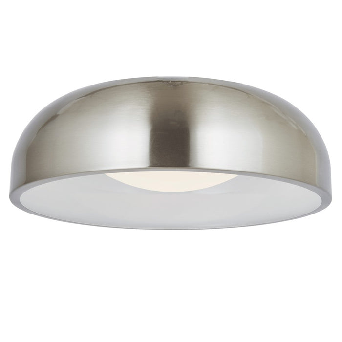 Abra Lighting Lynx 1 Light 13" Inner Curve Flushmount/Opal, Nickel