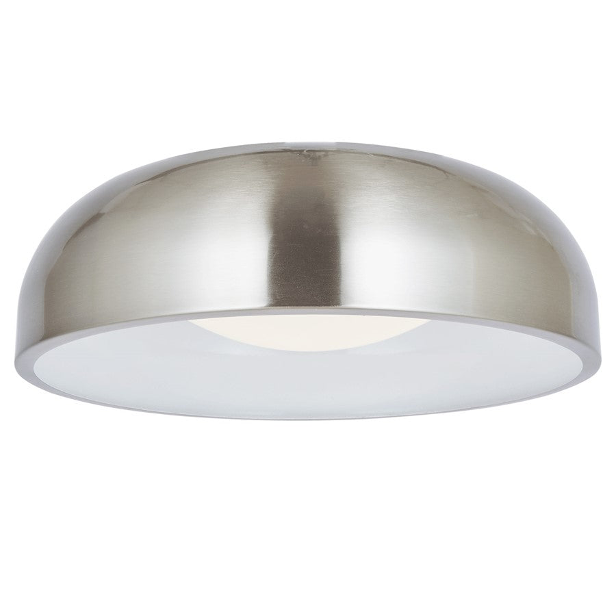 Abra Lighting Lynx 1 Light 13" Inner Curve Flushmount/Opal, Nickel