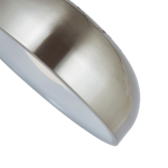 Abra Lighting Lynx 1 Light 13" Inner Curve Flushmount/Opal, Nickel
