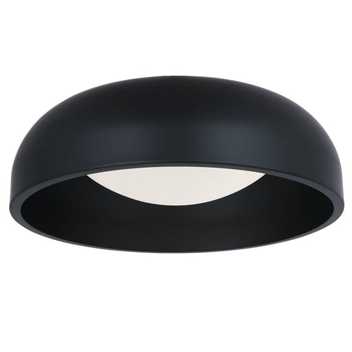 Abra Lighting Lynx 1 Light 13" Inner Curve Flushmount/Opal, Black