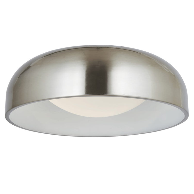 Abra Lighting Lynx 1 Light 17" Inner Curve Flushmount/Opal, Nickel