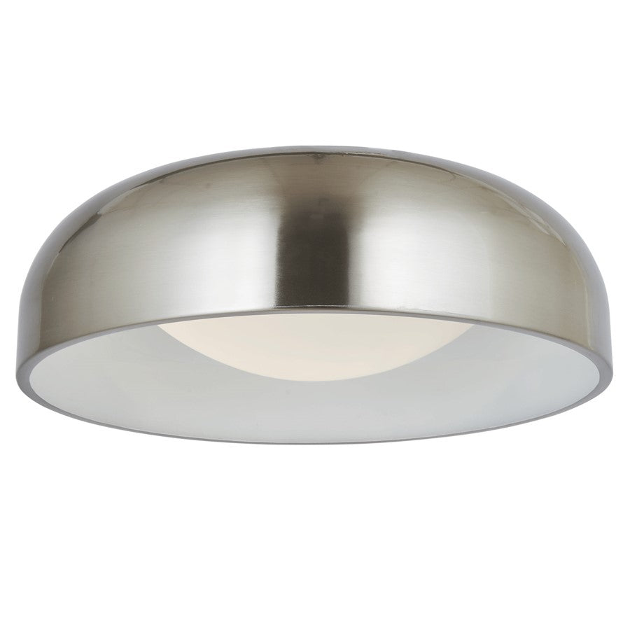 Abra Lighting Lynx 1 Light 17" Inner Curve Flushmount/Opal, Nickel