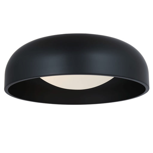 Abra Lighting Lynx 1 Light 17" Inner Curve Flushmount/Opal, Black