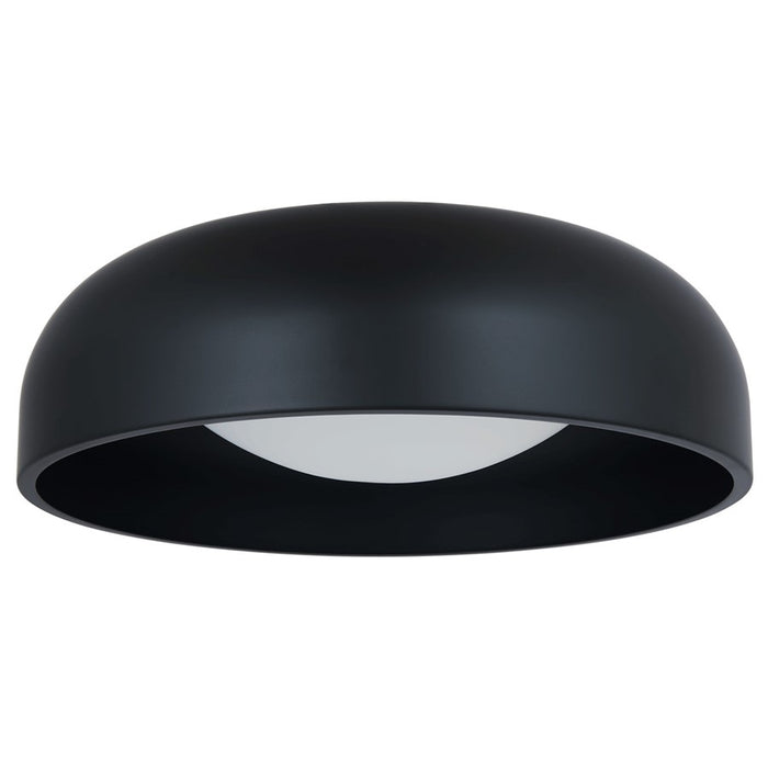 Abra Lighting Lynx 1 Light 17" Inner Curve Flushmount/Opal, Black