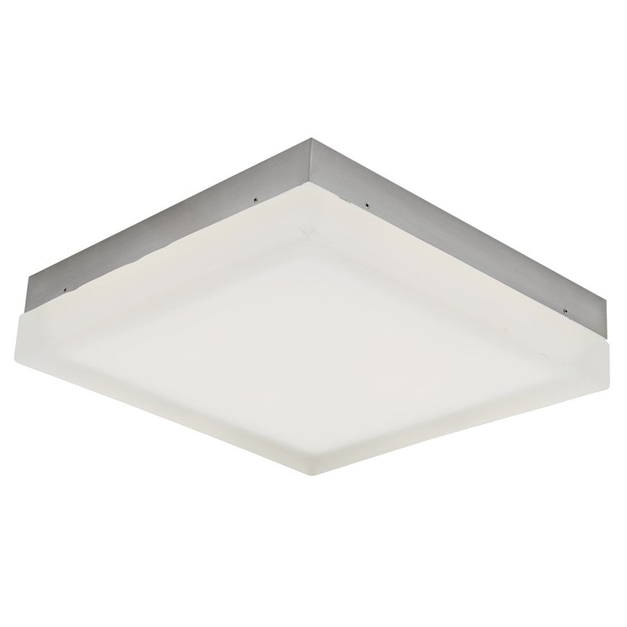 Abra Lighting IceCube 1 Light 9" Square Flushmount, Nickel