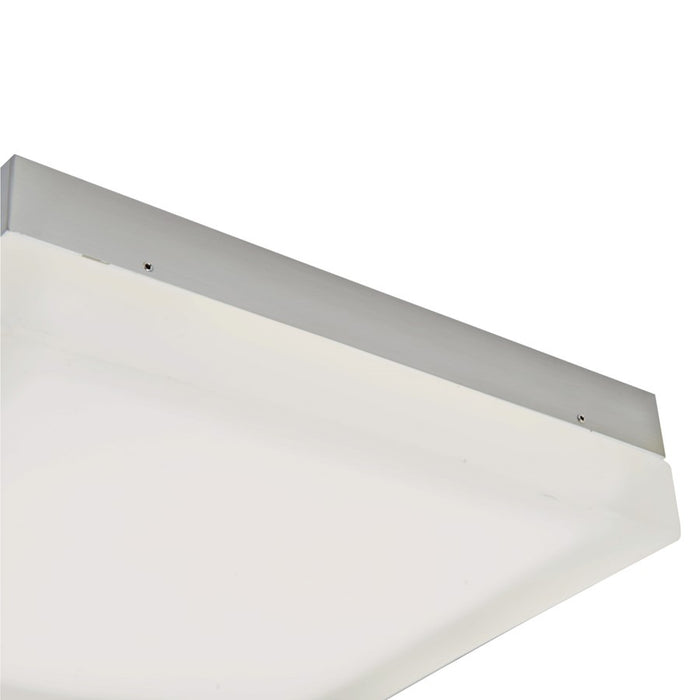 Abra Lighting IceCube 1 Light 9" Square Flushmount, Nickel