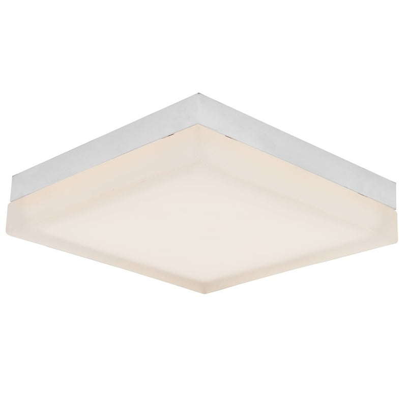 Abra Lighting IceCube 1 Light 9" Square Flushmount, Chrome