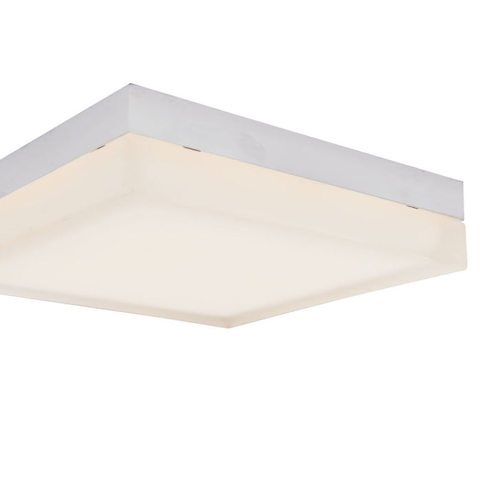 Abra Lighting IceCube 1 Light 9" Square Flushmount, Chrome