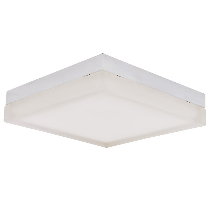 Abra Lighting IceCube 1 Light 9" Square Flushmount, Chrome
