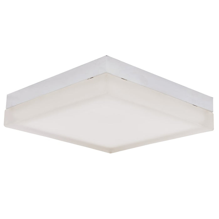 Abra Lighting IceCube 1 Light 9" Square Flushmount, Chrome