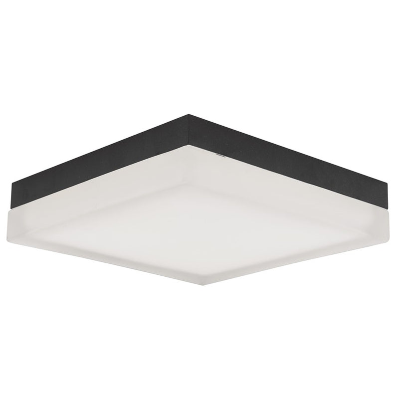 Abra Lighting IceCube 1 Light 12" Square Flushmount, Black