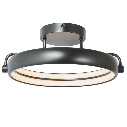 Abra Lighting Rave 1 Light 14" Dual LED Ring Flushmount, Black