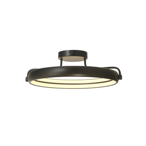 Abra Lighting Rave 1 Light 18" Dual LED Ring Flushmount, Black